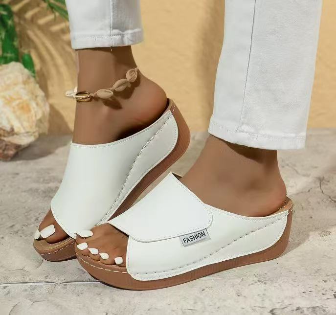 Ladies Chic Platform Slide Sandals Lune London