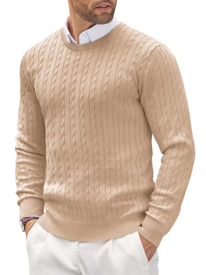 Men's knit sweater with textured cable pattern Lune London