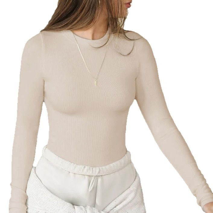 Women's long sleeve top with fine rib pattern Lune London