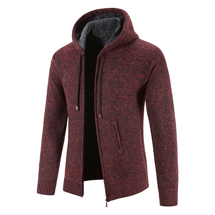 Men's knit jacket with modern hood and structured design Lune London