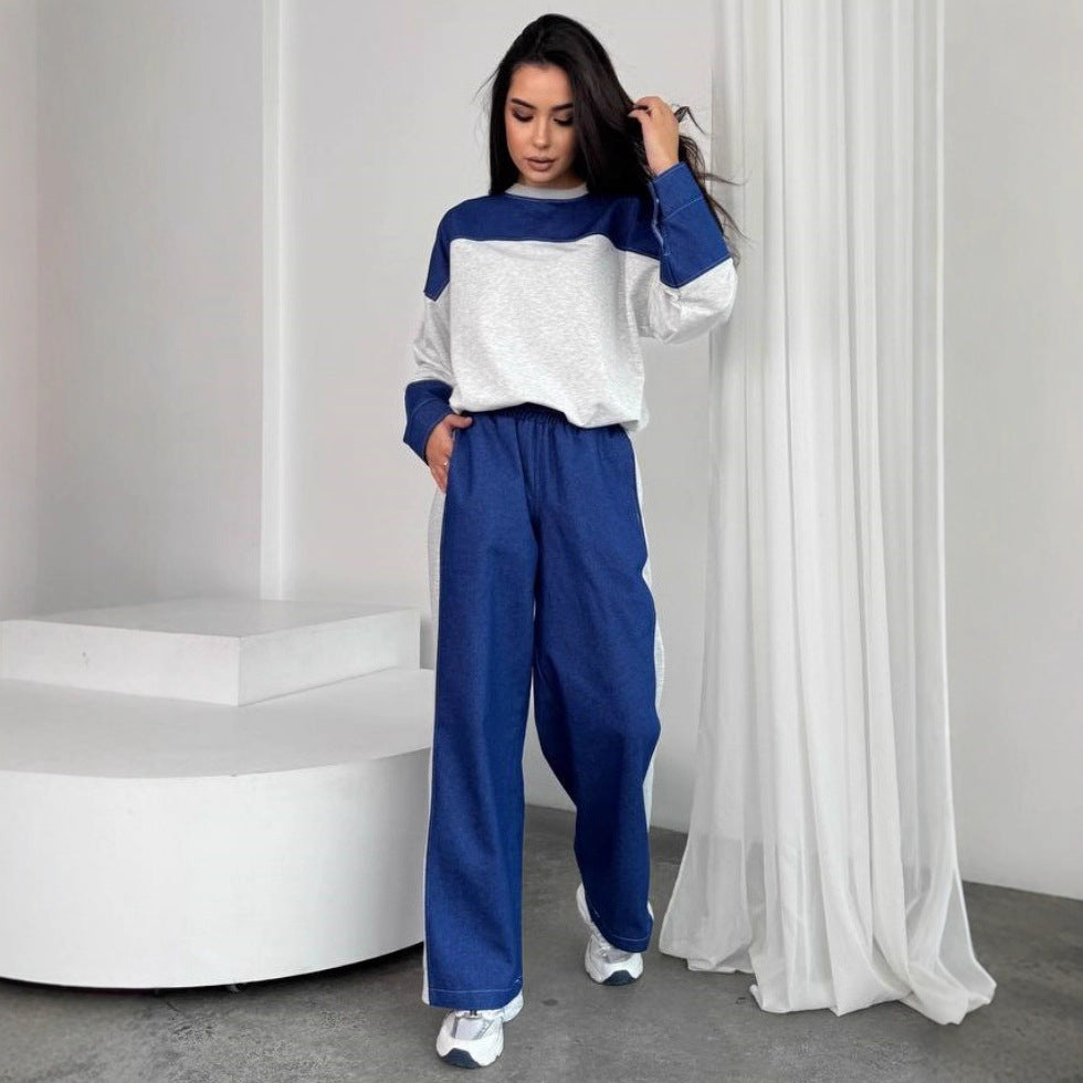 Women's sporty set with a loose top and casual pants Lune London