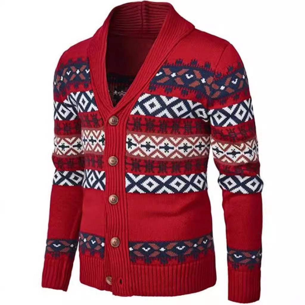 Men's knit jacket with creative pattern Lune London