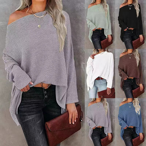 Cozy waffle sweater for women with a loose fit Lune London