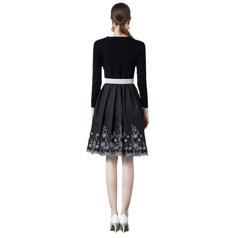 Ladies Elegant Floral Fitted and Flared Chic Dress and Style