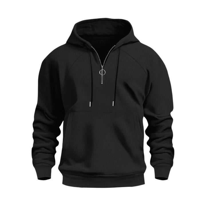 Men's functional hooded sweatshirt with half-zip Chic and Style
