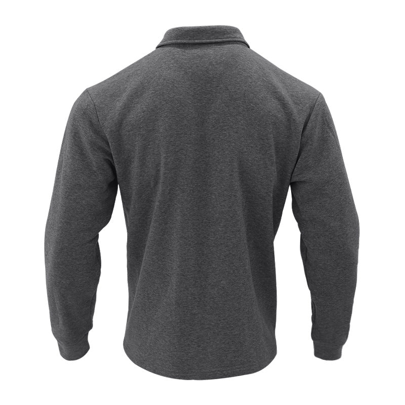 Men's Fleece Shirt Jacket with Two Chest Pockets and Stylish Stand-Up Collar Lune London