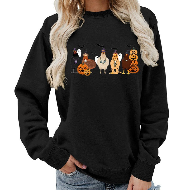 Sweat-shirt pour femmes avec motif Halloween joyeux Chic & Stil