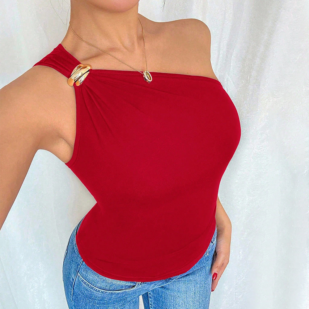 Asymmetrical women's body with decorative knot Chic & Stil