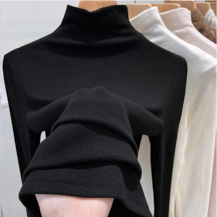 Women's Long Sleeve Turtleneck Sweater made of high-quality Knitting Fabric