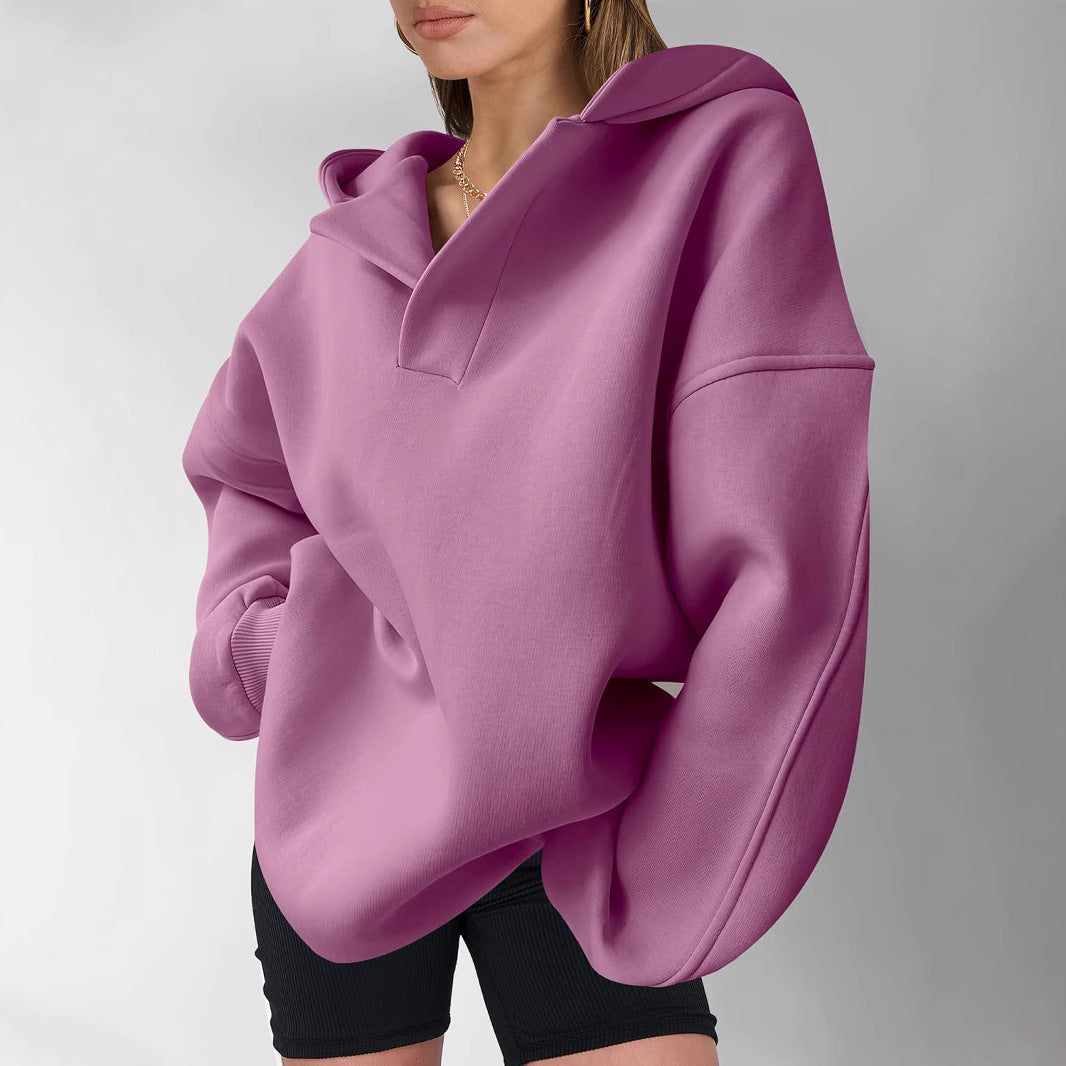 Oversized hoodie for women with trendy collar and voluminous sleeves Lune London