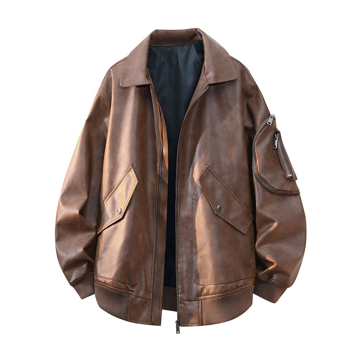 Casual faux leather jacket for women with practical pockets Lune London