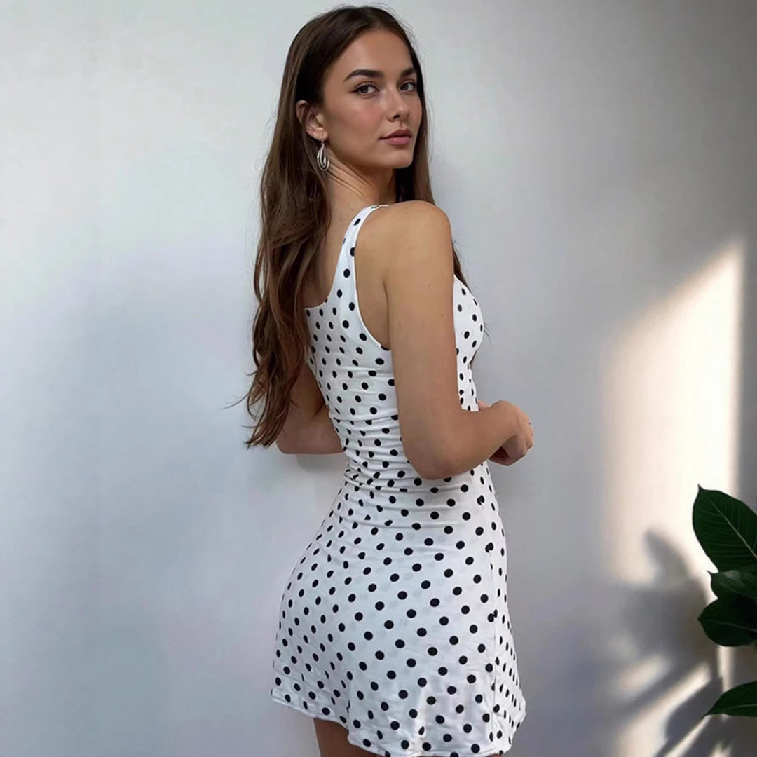 Women's Short Sleeve Summer Dress with Knot Closure Lune London