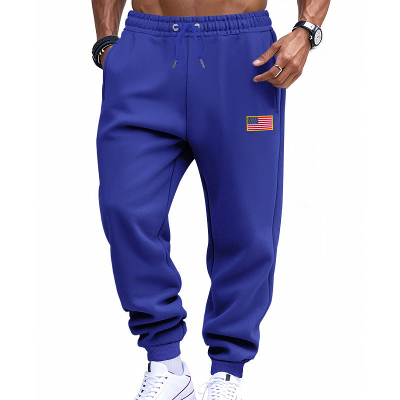 Casual men's sports pants with American flag Lune London
