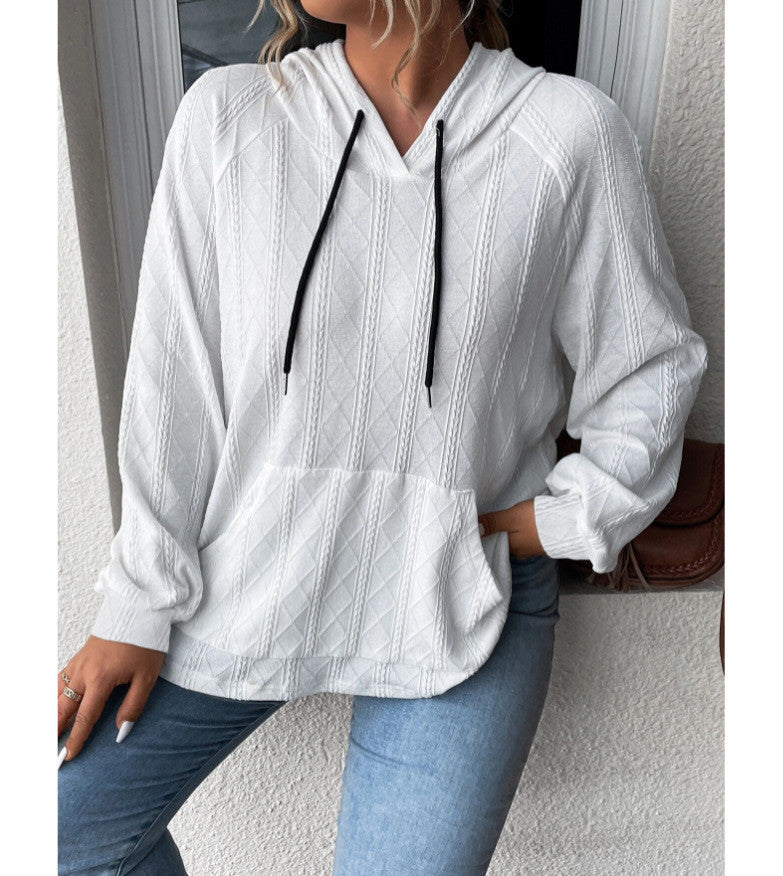 Women’s hoodie casual fit with textured design Lune London