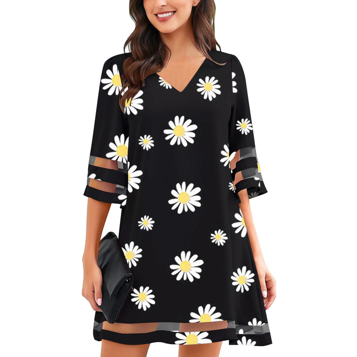 Lune London women's leopard print V-neck shift dress