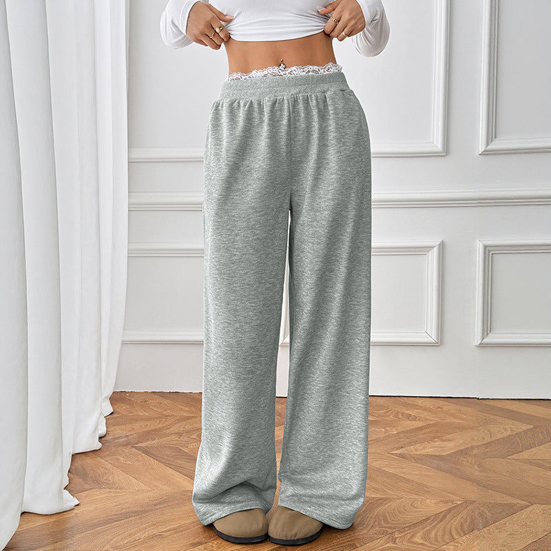 Women Comfortable and Casual Long Pants with Elastic Waist Lune London