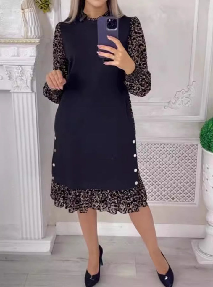 Robes Élégante pour Femmes avec Détails Volants Uniques et Décoration de Bouton Chic & Stil