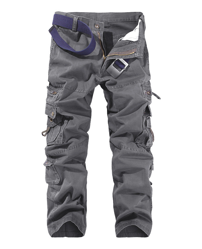 Men's cargo pants with multiple practical pockets and adjustable belt Lune London
