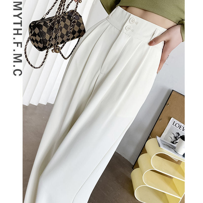 Pantalon taille classique pour femmes avec drapé élégant