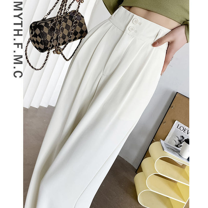 Pantalon taille classique pour femmes avec drapé élégant