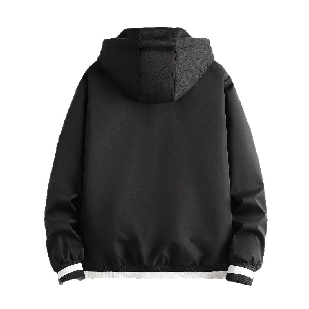 Trendy hoodie jacket for men with stylish appliqués Lune London
