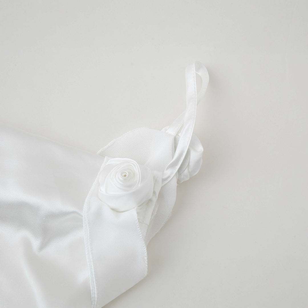 Satin dress for women with an elegant ruffle design and adjustable straps Lune London