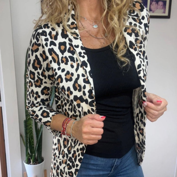 Lune London animal print women's blazer