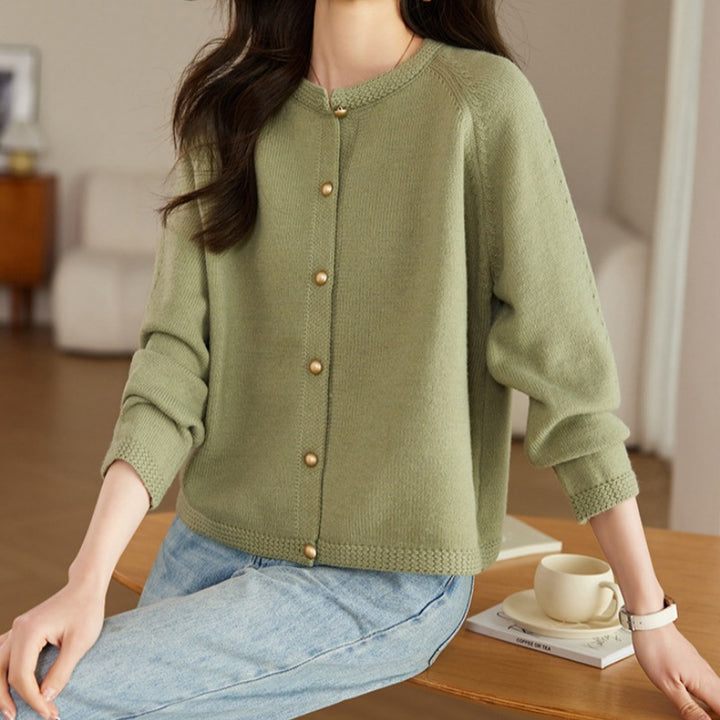 Knitted jacket for women with buttons Lune London