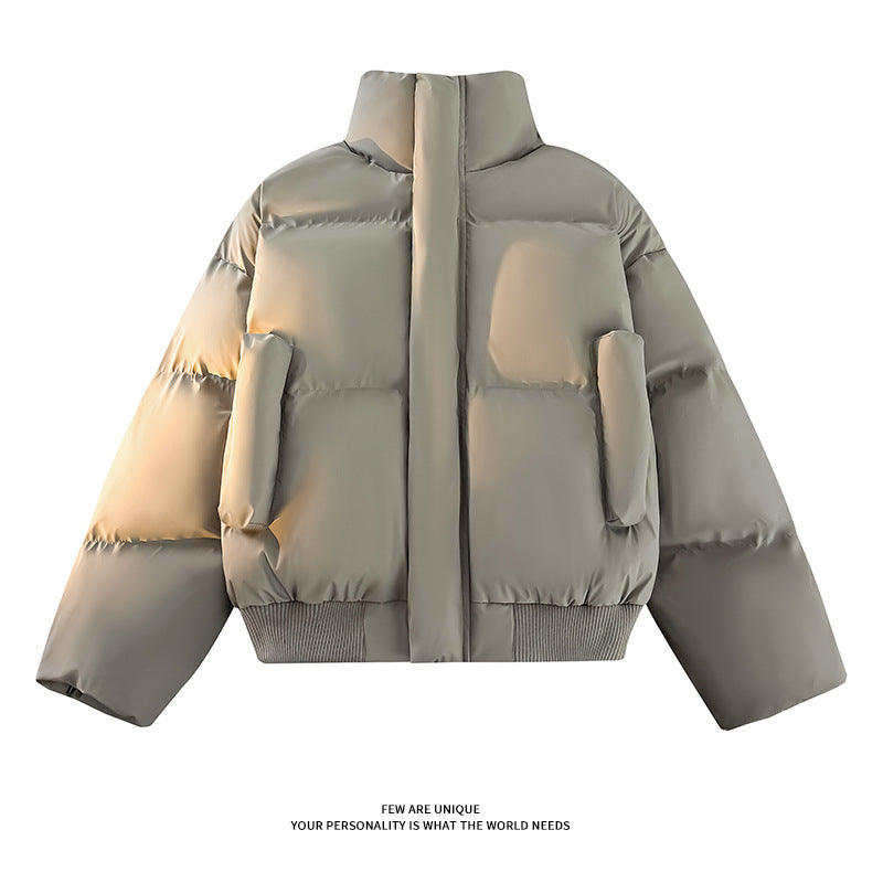 Trendy padded jacket for men with high collar and practical pockets Lune London