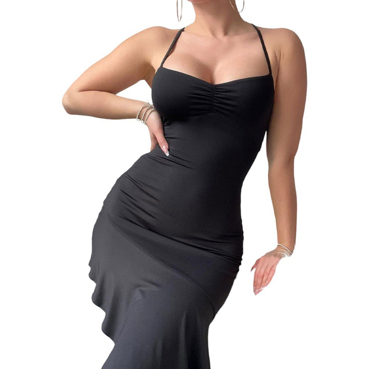 Attractive long sleeve long dress for women with strapless design and fluid hem Chic & Stil