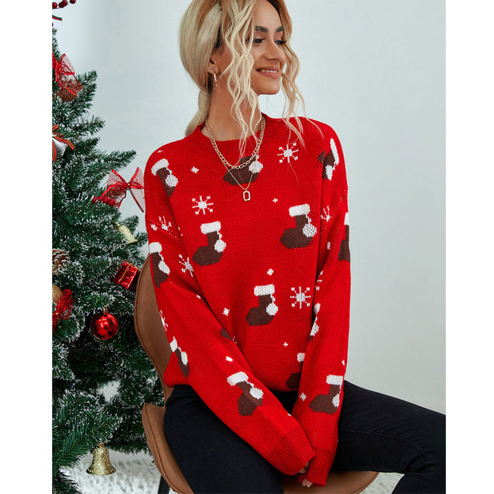 Women's Christmas sweater with festive pattern and relaxed fit Lune London