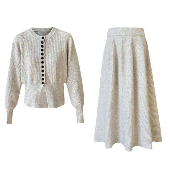 Women’s knitted jacket with button details and elegant silhouette Lune London