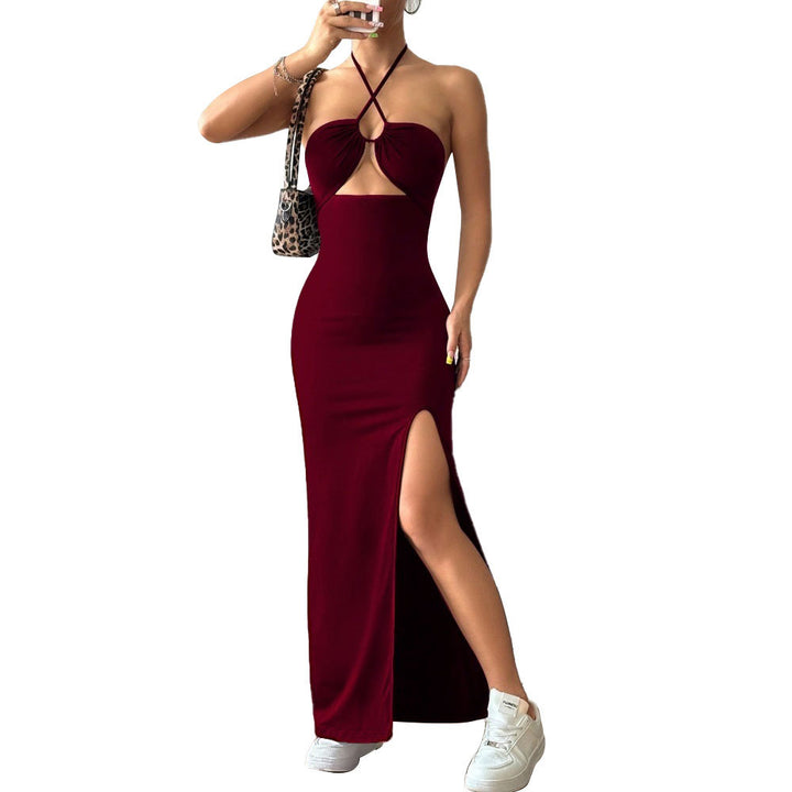 Robe maxi femme avec découpe élégante et fente excitante Chic & Stil