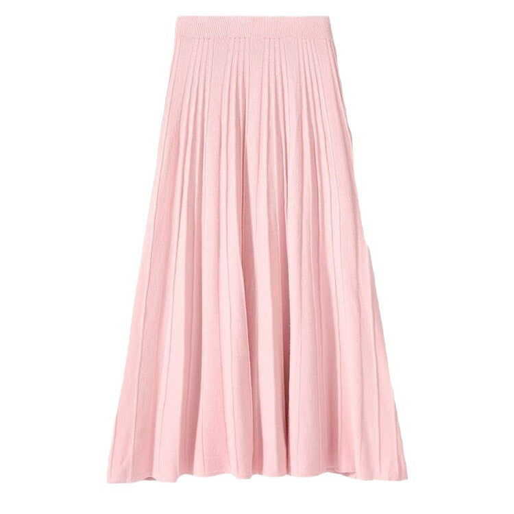 Pleated maxi skirt for ladies in soft material Lune London