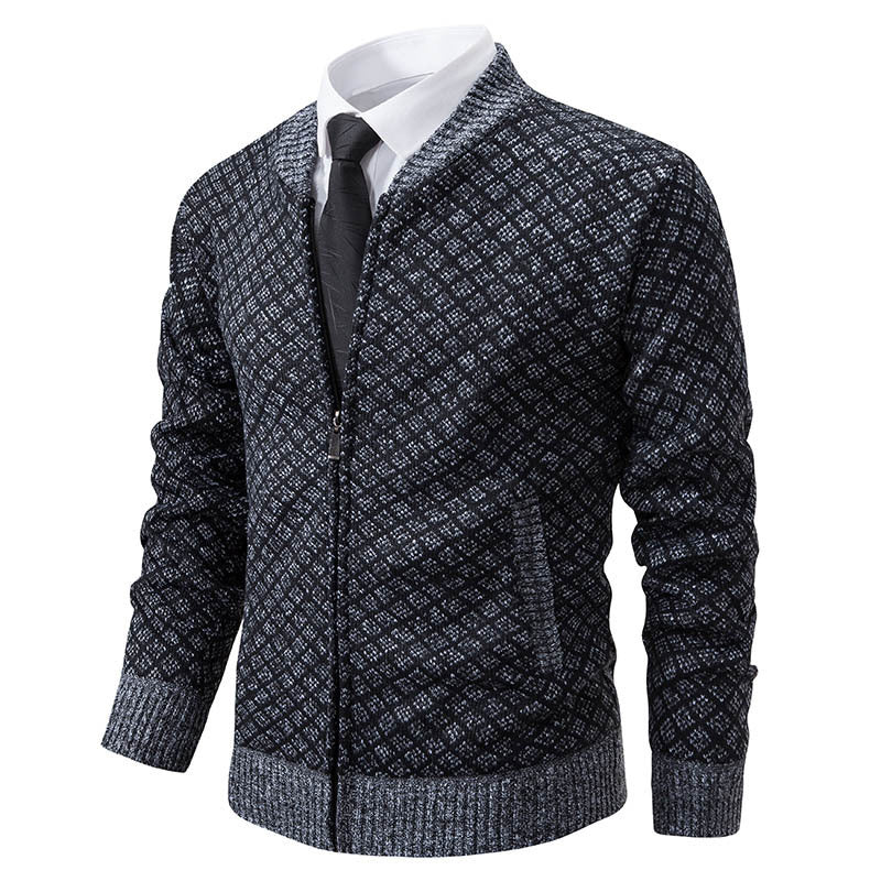Elegant knitted blazer for men with fine structure Lune London