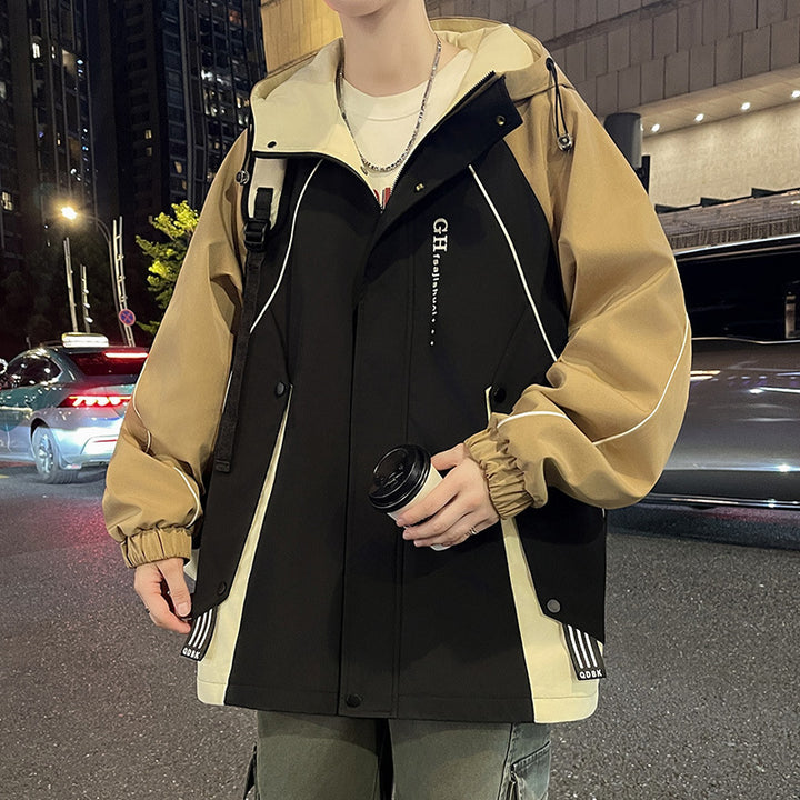 Men's transition jacket with adjustable hood and functional pockets Lune London