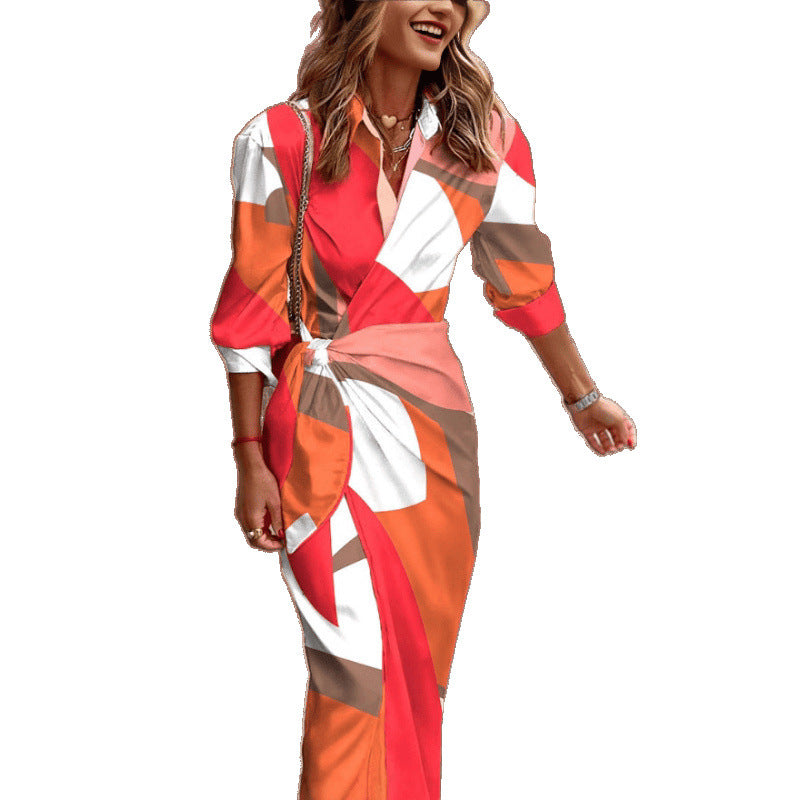 Woman Elegant Chic Wrap Dress