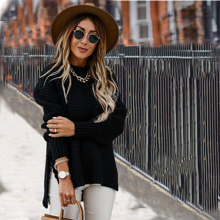 Women's Cozy Knit Sweater In Casual Oversized Cut Lune London
