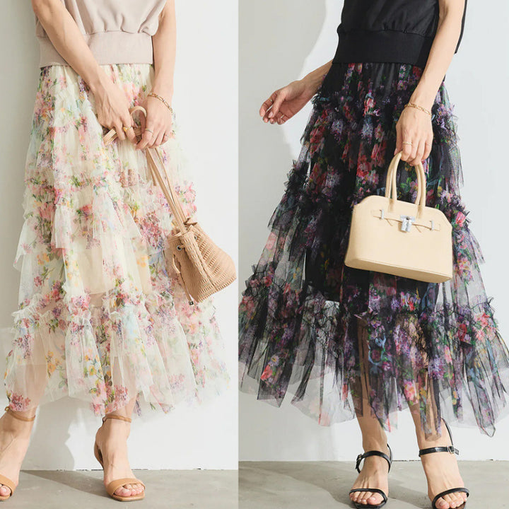 Lune London floral maxi skirt for women