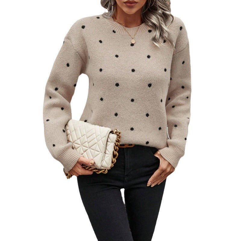 Women's fashionable sweater with dotted design Lune London