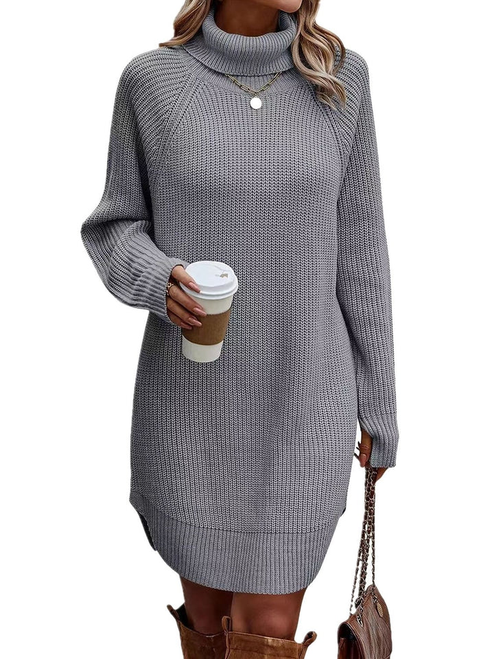 Knit dress for women with high collar Lune London