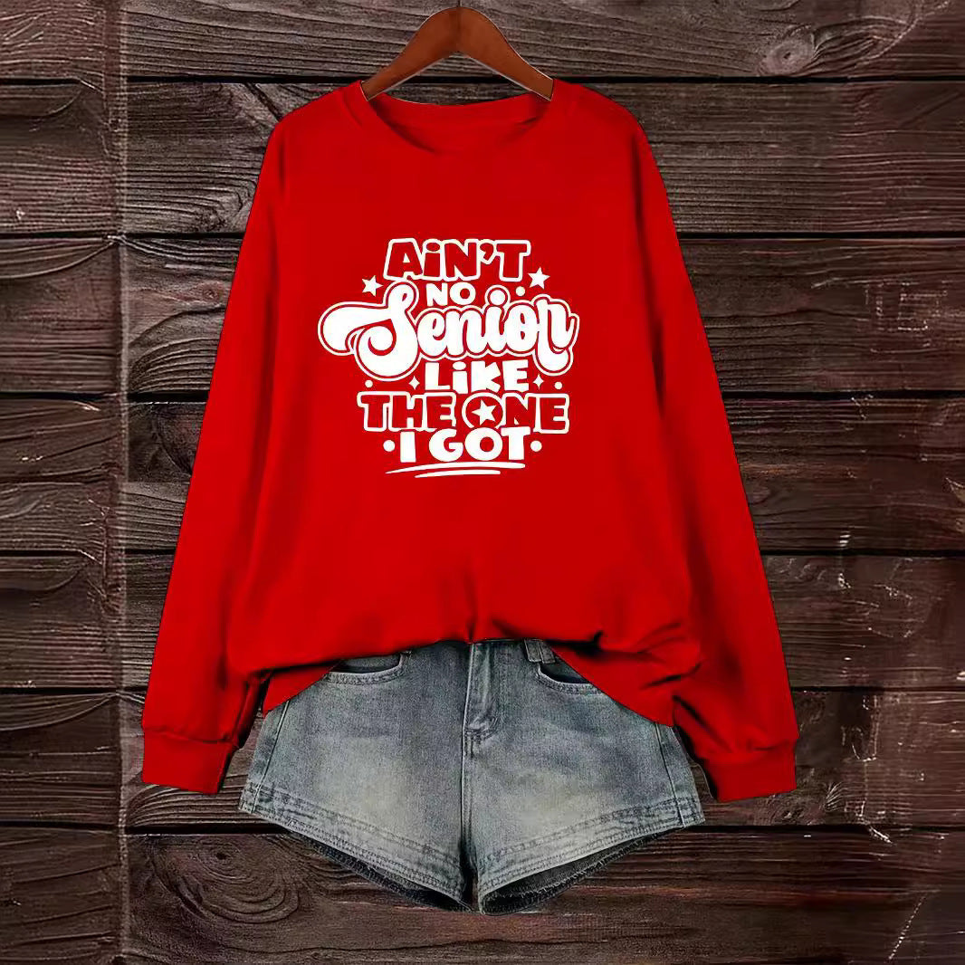 Sweat-shirt pour femmes avec design de slogan décontracté Chic & Stil