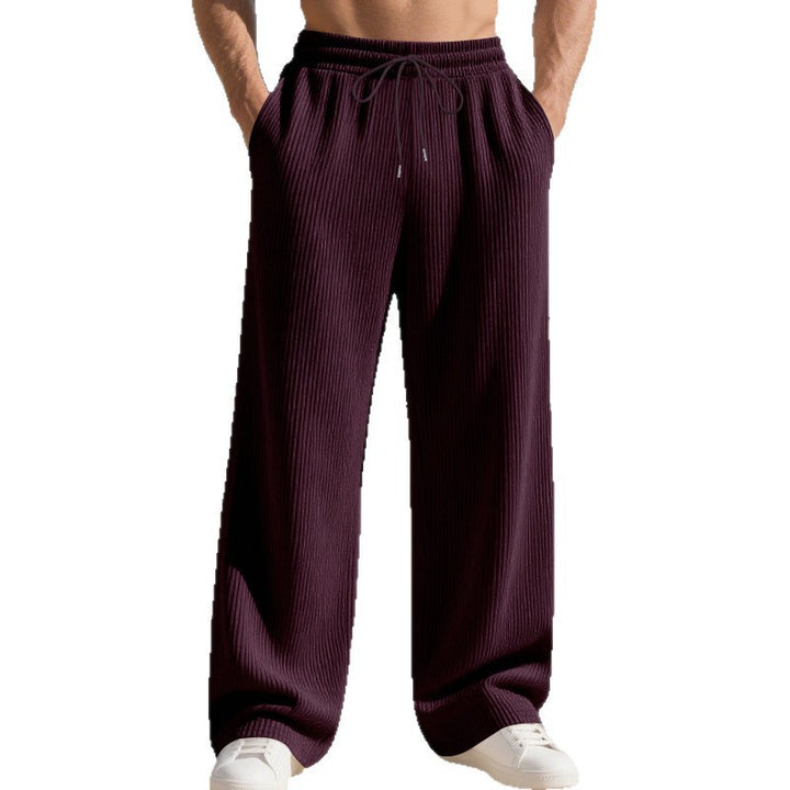 Men's casual leisure pants with elastic waistband and striped design Lune London
