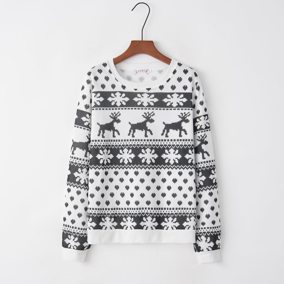 Lady Sweatshirt with winter Norwegian pattern Lune London