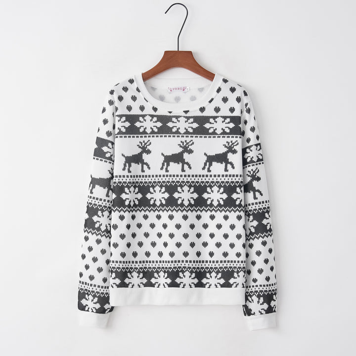 Lady Sweatshirt with winter Norwegian pattern Lune London