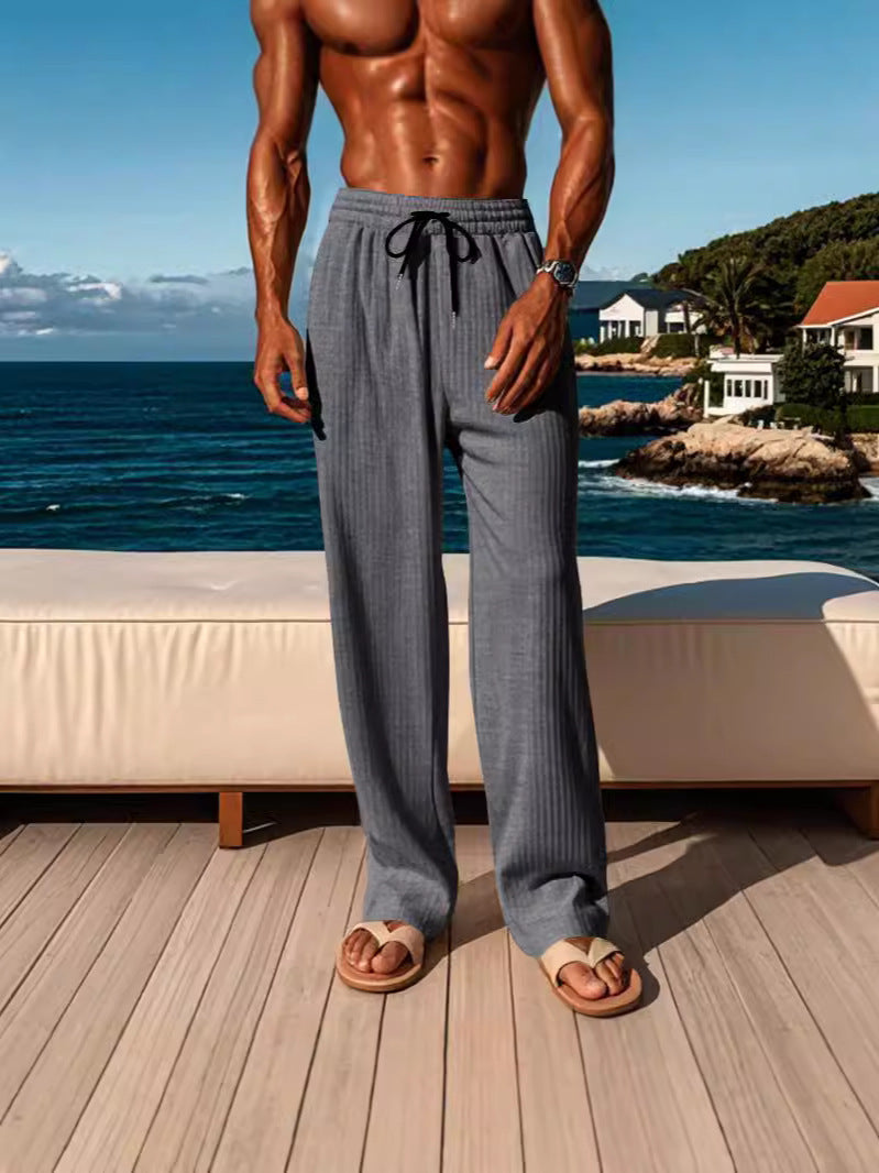 Lune London striped casual leisure pants for men