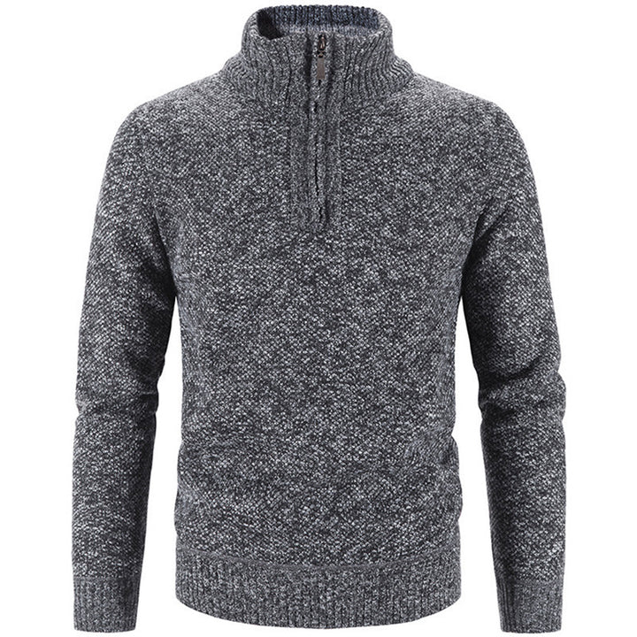 Trendy turtleneck sweater for men with stylish zipper Lune London
