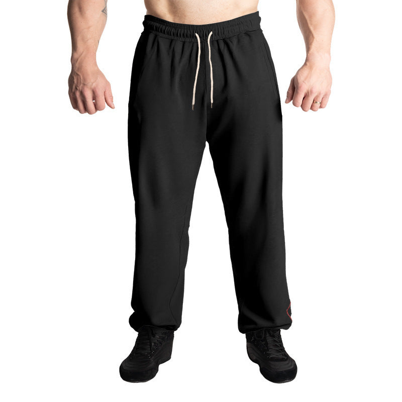 Sporty men's jogger pants with elastic waistband and practical side pockets Lune London