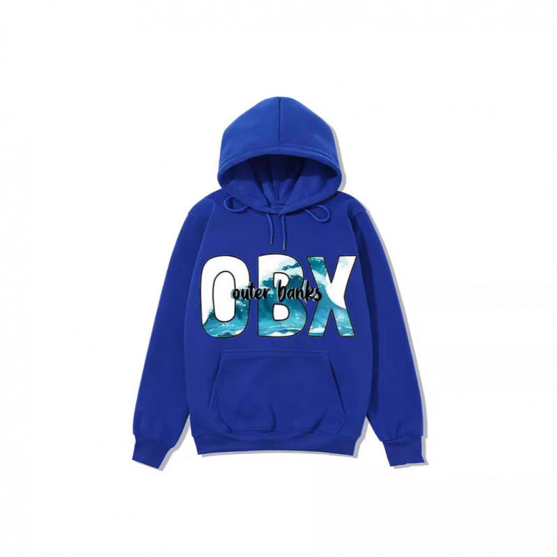 Women's Hooded Sweatshirt with Maritime Graphic Design Chic & Stil