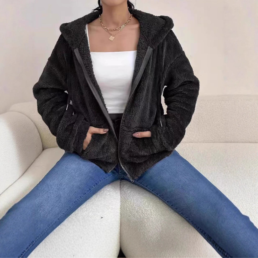 Ladies Cozy Hooded Jacket Lune London